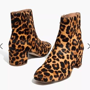 Madewell Jada Boot in Leopard Calf Hair Size 7